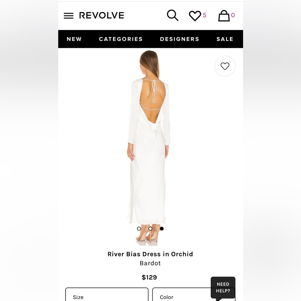 Bardot River Bias Dress